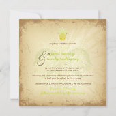 PixDezines Vintage Ananas Einladung (Rückseite)