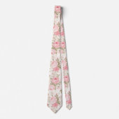 PixDezines Vintage Aquarellfarben Rose Rosa Krawatte (Vorderseite)