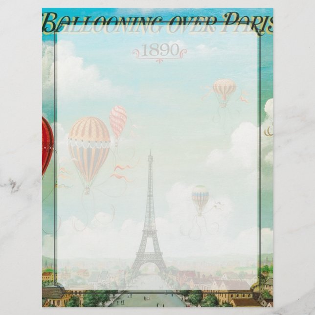 PixDezines Vintage Ballons/Eiffel/Paris (Vorderseite)