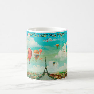 PixDezines Vintage Ballons/Eiffel/Paris Kaffeetasse