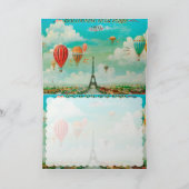 PixDezines Vintage Ballons/Eiffel/Paris Karte (Innenseite)
