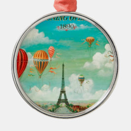 PixDezines Vintage Ballons/Eiffel/Paris Ornament Aus Metall