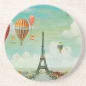 PixDezines Vintage Ballons/Eiffel/Paris Untersetzer (Vorne)