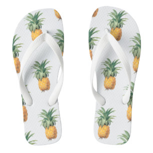PixDezines Vintage Botanical/Ananas/Redoute Badesandalen