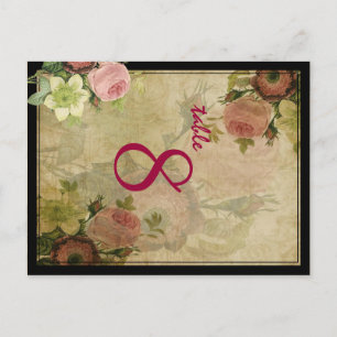 PixDezines vintage Cottage-Rosen/Diy-Schriften+Far Postkarte