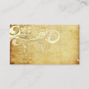 PixDezines Vintage Cream Swirls/Einlagekarten Begleitkarte