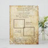 PixDezines Vintage Creme-Wirbel Einladung (Stehend Vorderseite)