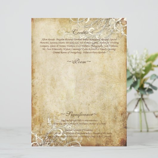 PixDezines Vintage Creme-Wirbel Programm (Stehend Vorderseite)