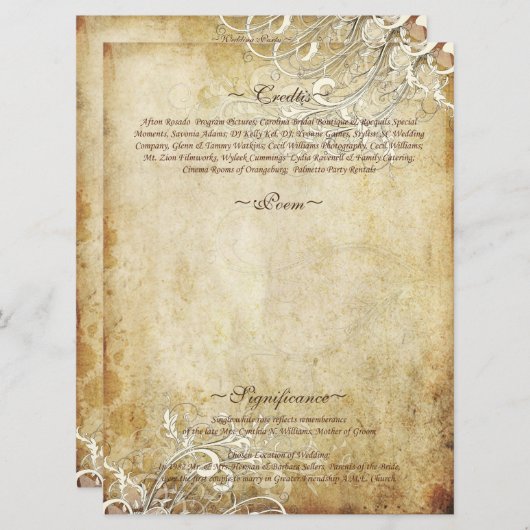 PixDezines Vintage Creme-Wirbel Programm (Vorne/Hinten)