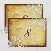 PixDezines Vintage Creme Wirbel Tischkarten Postkarte (Vorne/Hinten)