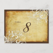 PixDezines Vintage Creme Wirbel Tischkarten Postkarte (Rückseite)