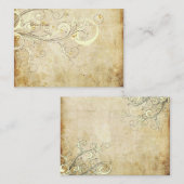 PixDezines Vintage Creme-Wirbel/Verschlusskarten Begleitkarte (Vorne/Hinten)