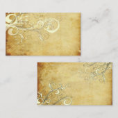 PixDezines Vintage Creme-Wirbel/Verschlusskarten Begleitkarte (Vorne/Hinten)