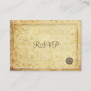 PixDezines Vintage Fidora Damast, Chubby Bizcards Begleitkarte