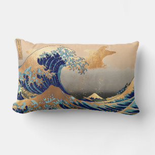 PixDezines Vintage Great Wave Hokusai 葛飾北斎の神奈川沖浪 Lendenkissen
