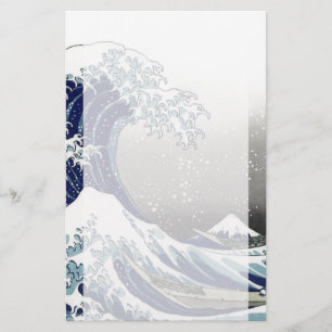 PixDezines Vintage, Große Welle, Hokusai 葛飾北斎の神奈川沖 Briefpapier
