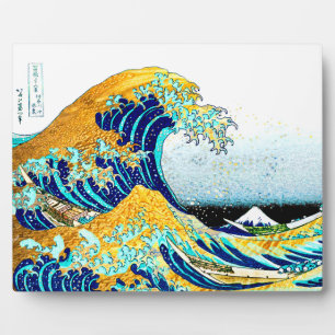 PixDezines Vintage, Große Welle, Hokusai 葛飾北斎の神奈川沖 Fotoplatte