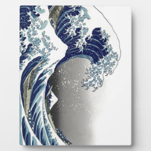PixDezines Vintage, Große Welle, Hokusai 葛飾北斎の神奈川沖 Fotoplatte