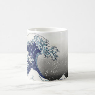 PixDezines Vintage, Große Welle, Hokusai 葛飾北斎の神奈川沖 Kaffeetasse