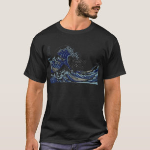 PixDezines Vintage, Große Welle, Hokusai 葛飾北斎の神奈川沖 T-Shirt