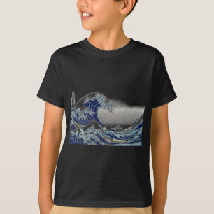 PixDezines Vintage, Große Welle, Hokusai 葛飾北斎の神奈川沖 T-Shirt