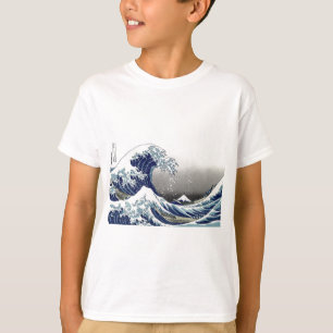PixDezines Vintage, Große Welle, Hokusai 葛飾北斎の神奈川沖 T-Shirt