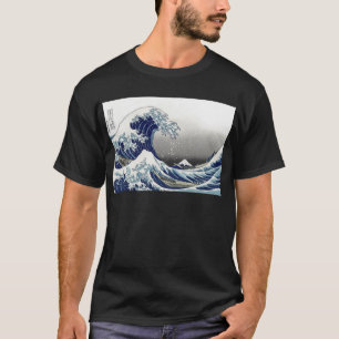 PixDezines Vintage, Große Welle, Hokusai 葛飾北斎の神奈川沖 T-Shirt