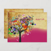 PixDezines Vintage Grunge-Baumtrimmer/Marketing Postkarte (Vorne/Hinten)