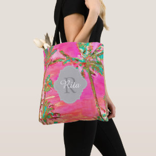 PixDezines Vintage Hawaiian Beach/Rosa Tasche