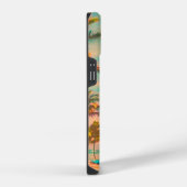 PixDezines Vintage Hawaiian Beach Scene/teal iPhone Hülle (Rechte Seite)