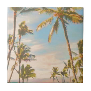 PixDezines vintage hawaiianische Strand Fliese