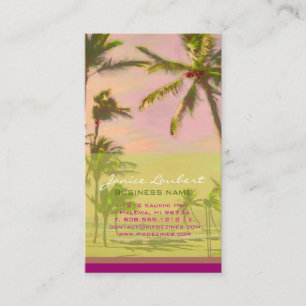PixDezines Vintage Hawaiianische Strandszene/Magen Visitenkarte