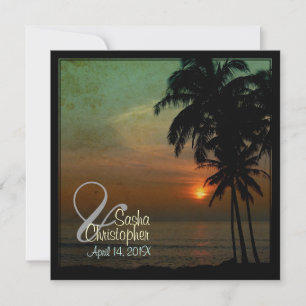 PixDezines vintage Hula Sonnenuntergang/Luau Einladung