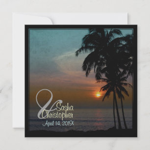 PixDezines vintage Hula Sonnenuntergang/Luau Einladung