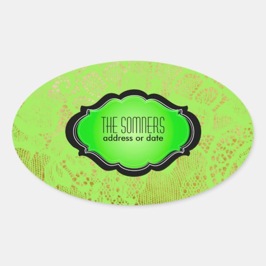 PixDezines Vintage Imitate Spitzen-/ DIY-Hintergru Ovaler Aufkleber (Vorderseite)