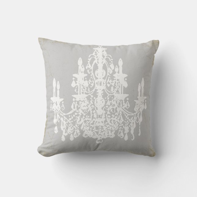PixDezines Vintage Kronleuchter/DIY Hintergrund Kissen (Vorderseite)