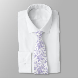 PixDezines Vintage Lavendel Lila Toile Rosen  Krawatte