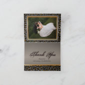 PixDezines VINTAGE LEOPARD/GRAPHITE BACKGROUND Dankeskarte (Innenseite)