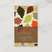 PixDezines Vintage Oak-Blätter/Tree-Trimmer in Zus Visitenkarte (Rückseite)