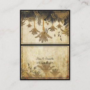PixDezines Vintage Palm/Zelt-Platzkarte Platzkarte