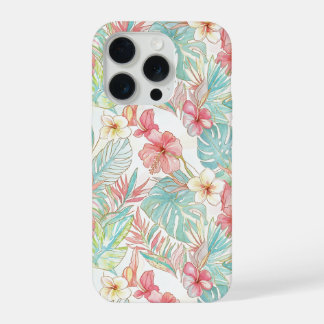 PixDezines Vintage Pastel H2 Hawaii Floral Foliage iPhone 15 Pro Hülle