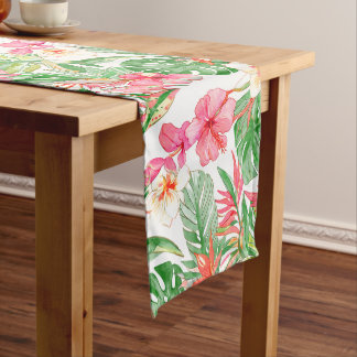 PixDezines Vintage Pastell H2 Hawaii Blumenmuster Mittelgroßer Tischläufer