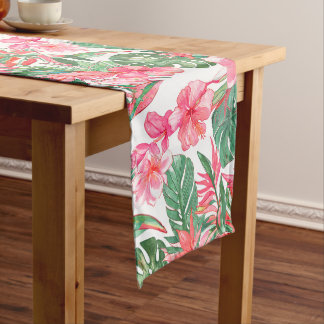 PixDezines Vintage Pastell H2 Hawaii Blumenmuster Mittelgroßer Tischläufer