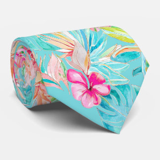 PixDezines Vintage Pastell H2 Hawaii Florale Folia Krawatte