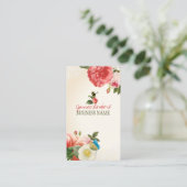 PixDezines Vintage Peonies/DIY Hintergrund Visitenkarte (Stehend Vorderseite)