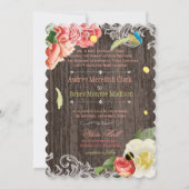 PixDezines Vintage Pfannkuchen, Rose/redouille Einladung (Rückseite)