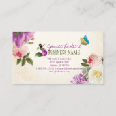 PixDezines-Vintage Pfennigfußbäume/DY-Hintergrund Visitenkarte (Rückseite)