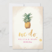 PixDezines Vintage Pinapples/DIY Hintergrund Einladung (Vorderseite)