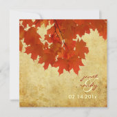 PixDezines VINTAGE RED MAPLE-BLÄTTER/FALL/AUTUMN Einladung (Vorderseite)