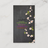 PixDezines Vintage Rosa Kirschblüten Visitenkarte (Rückseite)